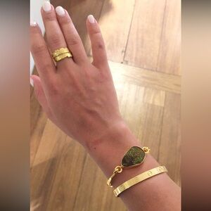 Bassike Rainbow Pyrite Hook Bangle